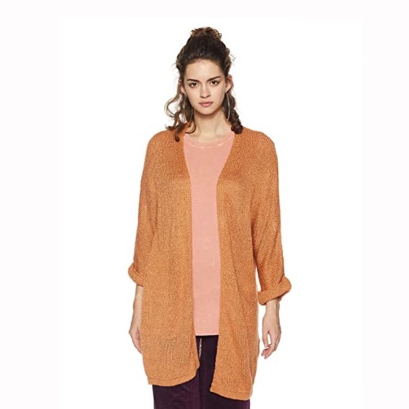Forever 2 Contemporary Orange Knit Open 